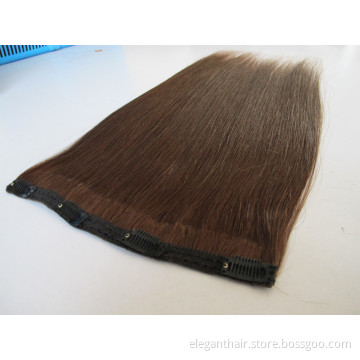 Premium Quality 100% Human Hair Real Remy Clip-in Hair Extensions 18" Color: Brown, 10PCS Set